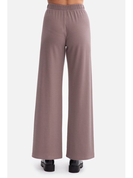 BeWear BeWear Spodnie dzianinowe b300 Brązowy Baggy Fit