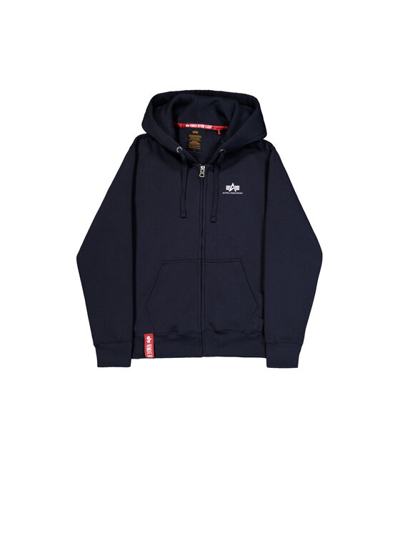 Alpha Industries Bluza Basic Zip 118342 Granatowy Regular Fit