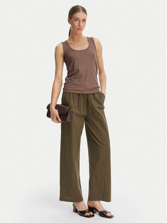 ONLY ONLY Kalhoty z materiálu Tizana 15319090 Zelená Regular Fit