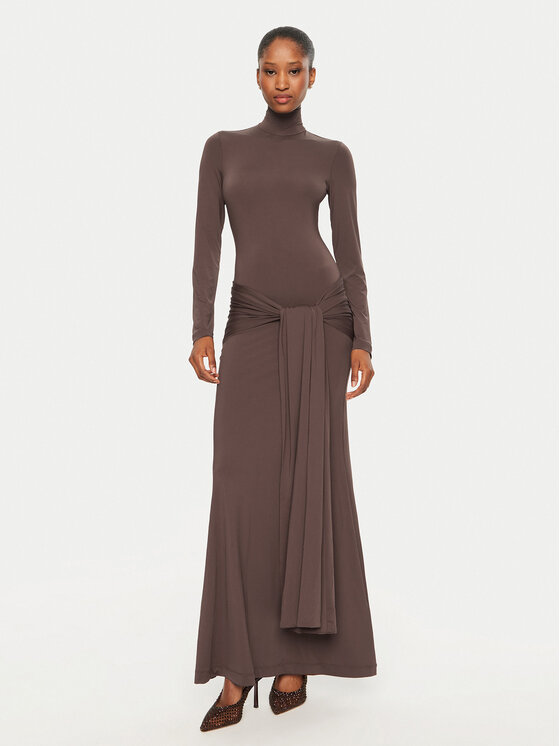BARDOT BARDOT Abendkleid 59467DB Braun Slim Fit