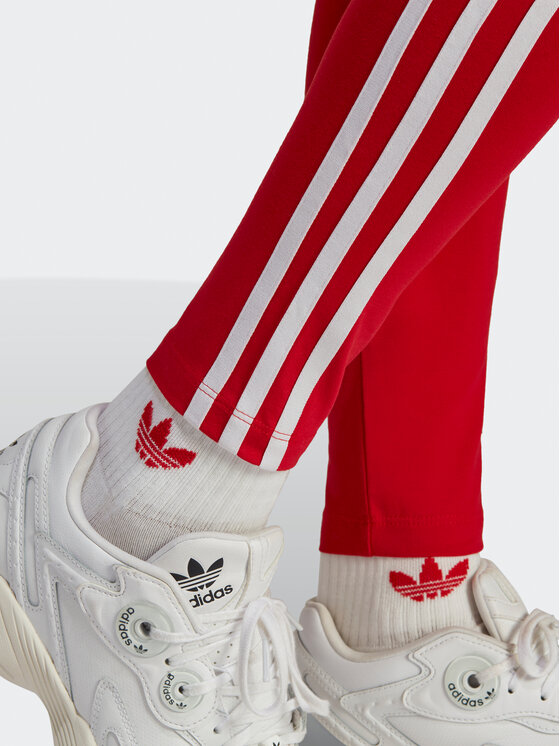 Legging adidas 3 stripes rouge best sale