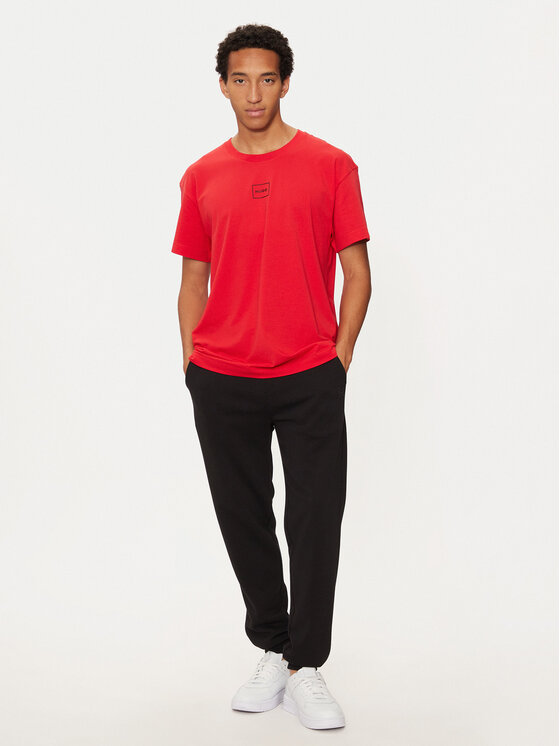 HUGO Hugo Marškinėliai Laze 50525236 Raudona Regular Fit