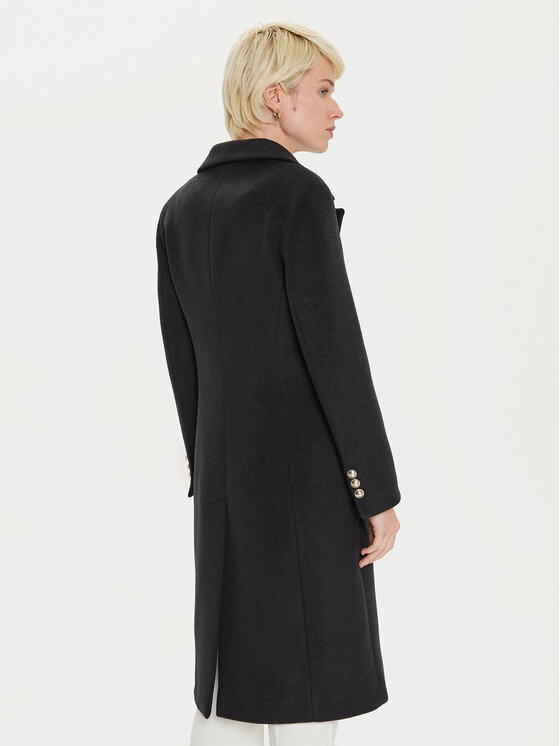 Maryley Maryley Cappotto di transizione 24IB810/15NE Nero Regular Fit