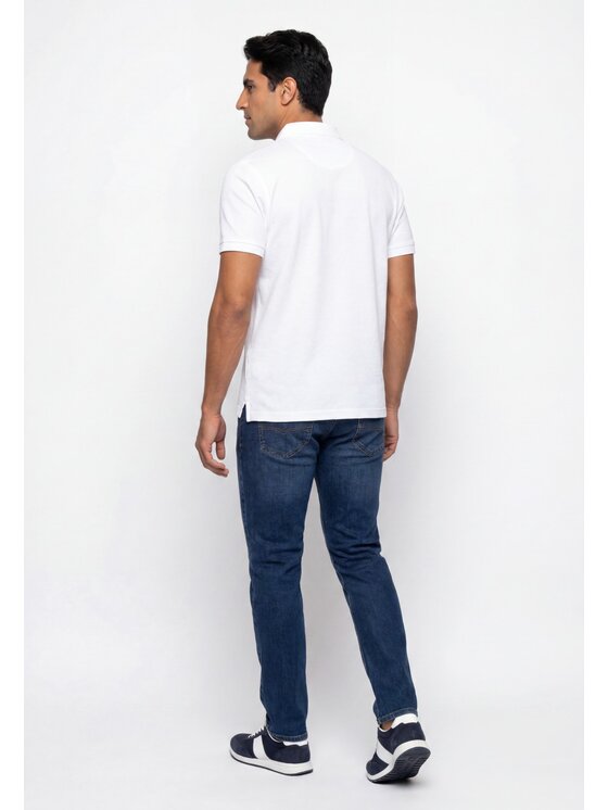 Pako Lorente Pako Lorente Polo B24WH-TX-001 Biały Regular Fit