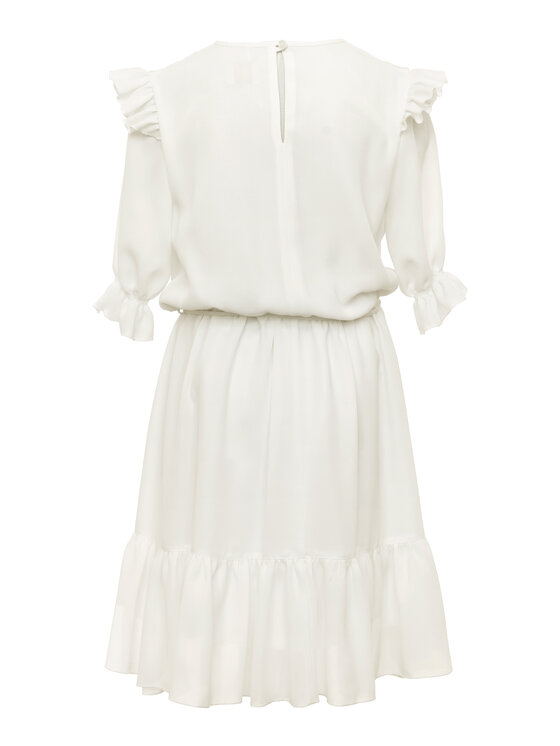 SLY SLY Sukienka 3SM-23 Écru Comfortable Fit