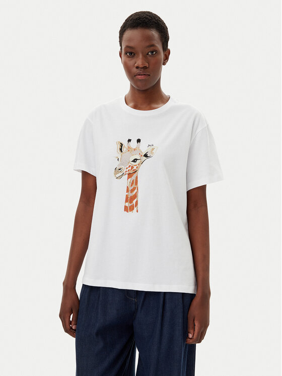Liu Jo Liu Jo Tricou WA5230 JS904 Alb Regular Fit