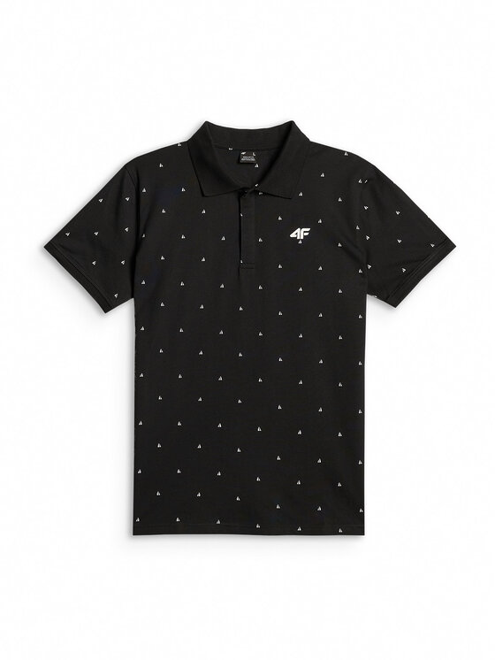 4F 4F Polo COMMERCIAL Czarny Regular Fit