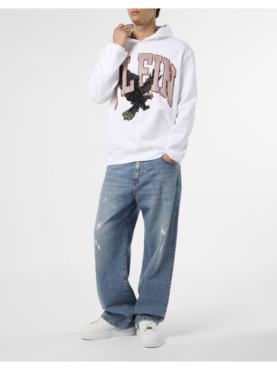 PHILIPP PLEIN PHILIPP PLEIN Bluza 25957 Biały Regular Fit