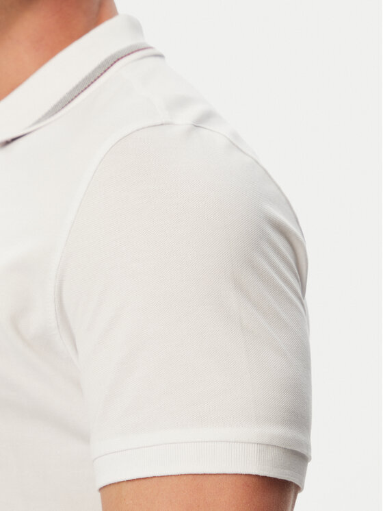 Beverly Hills Polo Club Beverly Hills Polo Club Тениска с яка и копчета P-SS26M-P450111 Бял Regular Fit