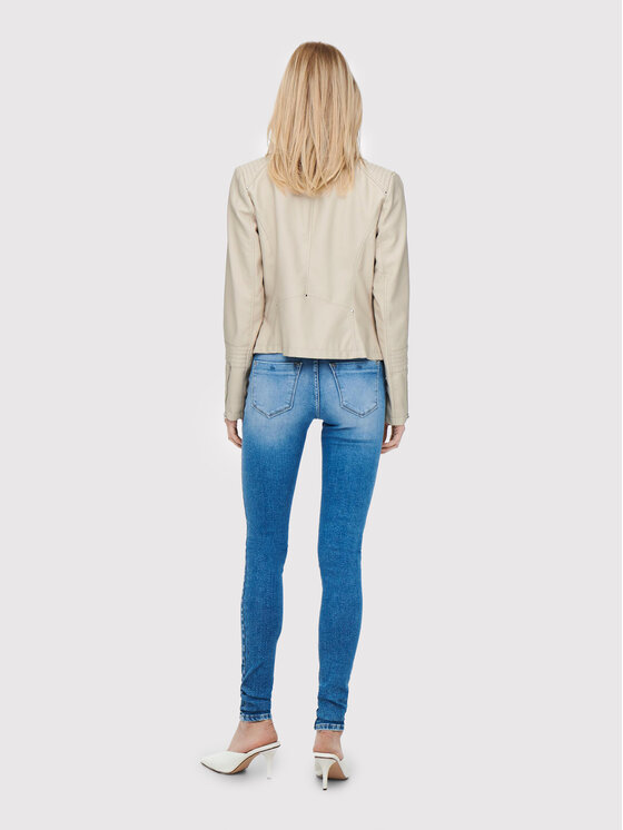 ONLY ONLY Geacă din imitație de piele Gemma 15153079 Bej Regular Fit