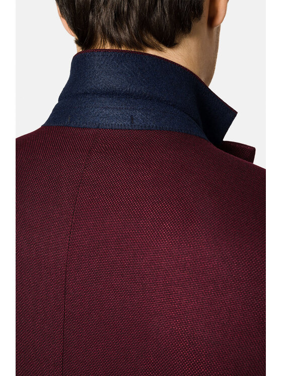 Lancerto Lancerto Garnitur GA073123000002 Bordowy Slim Fit
