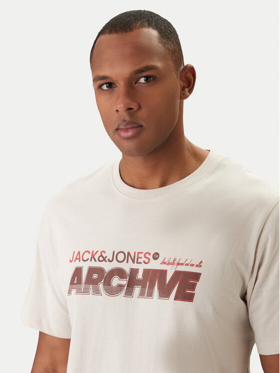 Jack & Jones Jack & Jones Tričko Brat Tee 12288103 Béžová Regular Fit