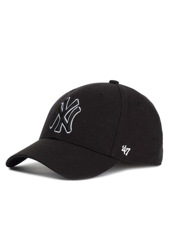 47 Brand Cepure ar nagu New York Yankees B-MVPSP17WBP-BKC Melns