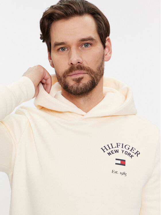 Tommy Hilfiger Tommy Hilfiger Mikina Arched Varsity MW0MW33641 Béžová Regular Fit
