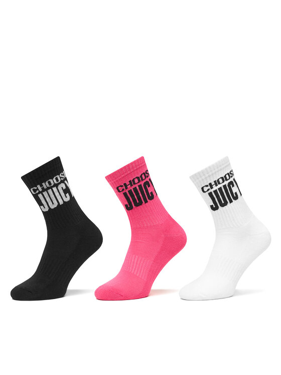 Juicy Couture Juicy Couture Moteriškų ilgų kojinių komplektas (3 poros) JCAXS125707 Spalvota