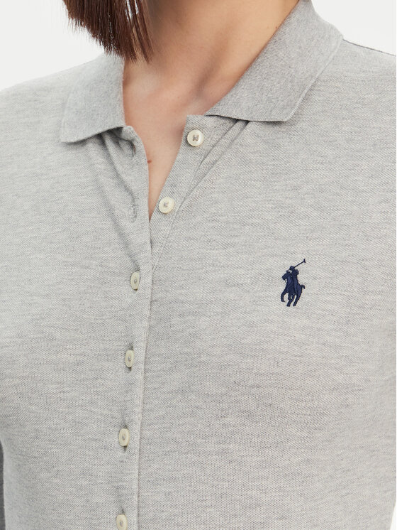 Polo Ralph Lauren Polo Ralph Lauren Marškiniai 211941176001 Pilka Slim Fit