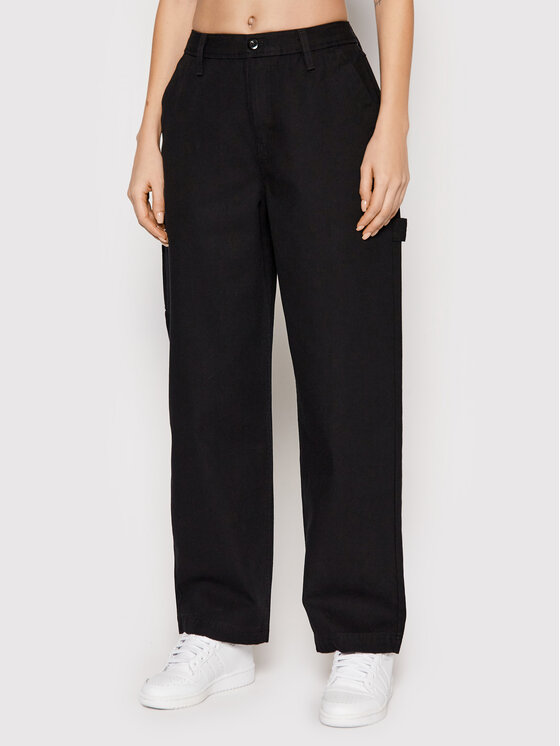 Vans Vans Pantaloni di tessuto Ground Work VN0A5JHJ Nero Relaxed Fit