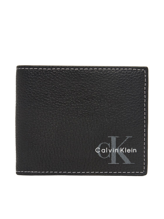 Calvin Klein Calvin Klein Portfel Bold Pebble Billfold W/ Coin LV04D1270G Czarny