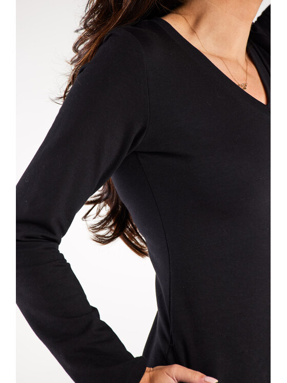 Infinite You Infinite You Sukienka dzianinowa M313 Czarny Basic Fit