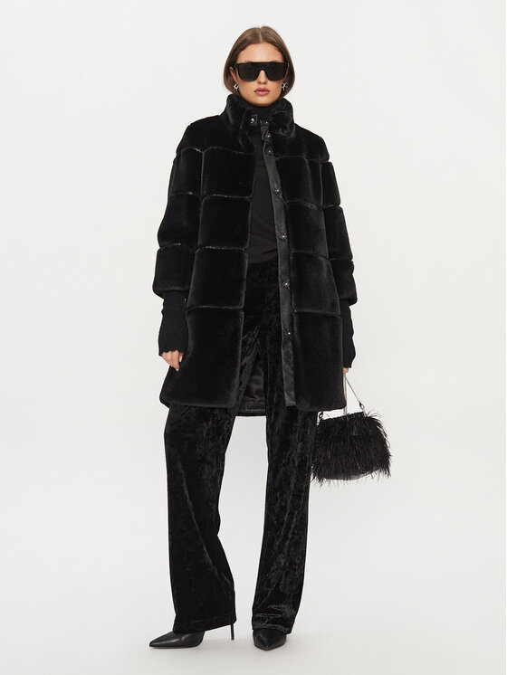 Patrizia Pepe Patrizia Pepe Γούνα 2O0108/E5T7-K103 Μαύρο Regular Fit