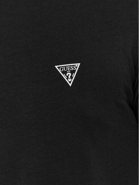 Guess Guess T-shirt Caleb U97M00 KCD31 Crna Slim Fit