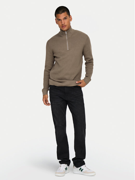 Only & Sons Only & Sons Sweter 22023210 Beżowy Regular Fit