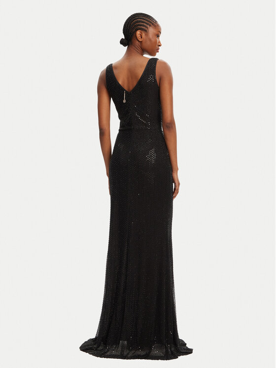 Fracomina Fracomina Abendkleid FQ25WD3008W424R9 Schwarz Regular Fit
