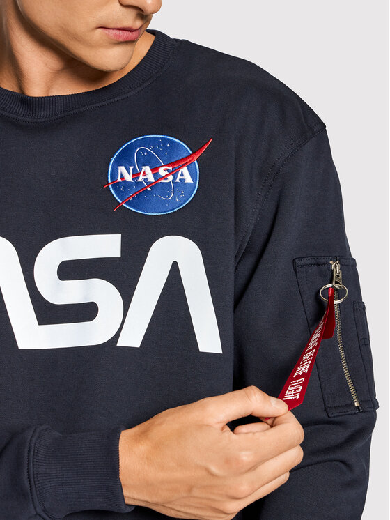 Alpha Industries Alpha Industries Bluza Nasa Reflective 178309 Granatowy Regular Fit
