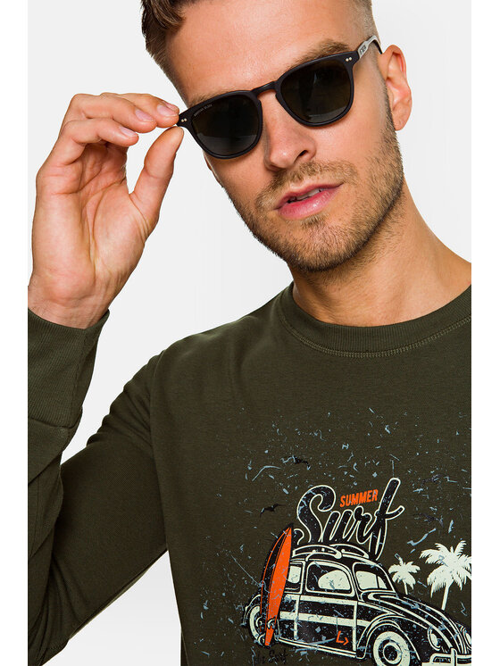 Lancerto Lancerto Bluza Porter Zielony Regular Fit