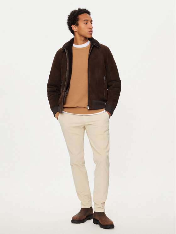 JOOP! Jeans JOOP! Jeans Μπουφάν δερμάτινο 15 Razor 80000651 Καφέ Regular Fit