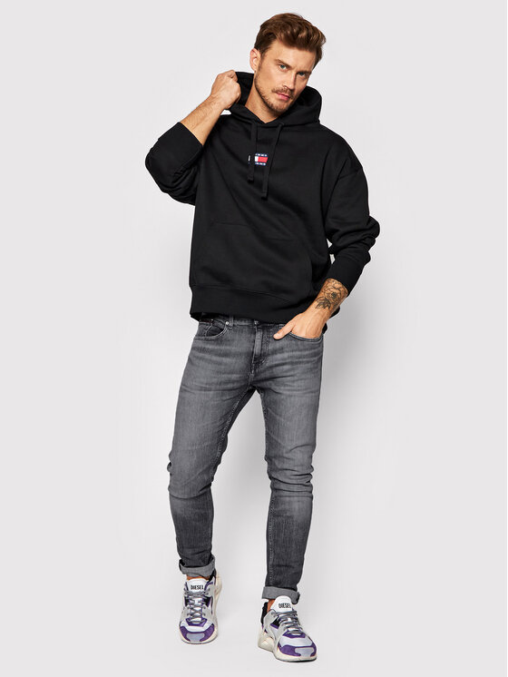 Tommy Jeans Džemperis Tjm Badge DM0DM10904 Juoda Regular Fit • Modivo.lt