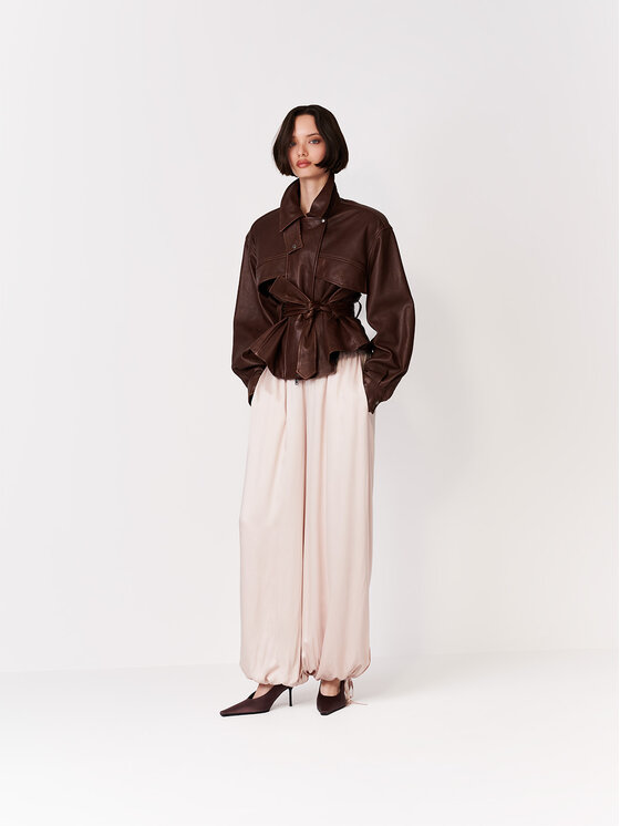 La Mania La Mania Pantaloni di tessuto NOX Rosa chiaro Basic Fit