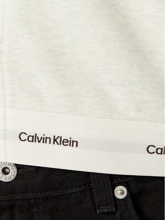 Calvin Klein Jeans Calvin Klein Jeans Bluza LV047G252G Beżowy jasny Cropp Fit