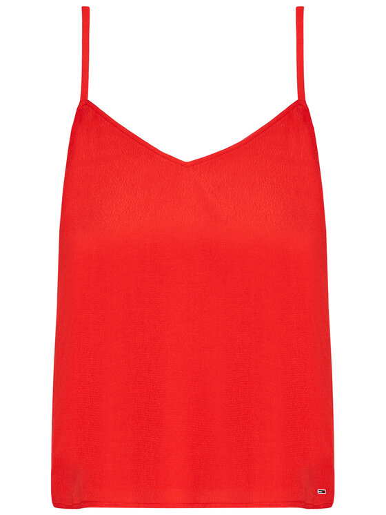 Tommy Jeans Tommy Jeans Top Tjw Cami DW0DW09772 Punane Regular Fit