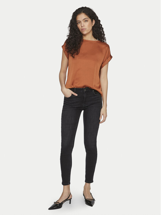 Vila Vila T-shirt Ellette 14059563 Narančasta Regular Fit
