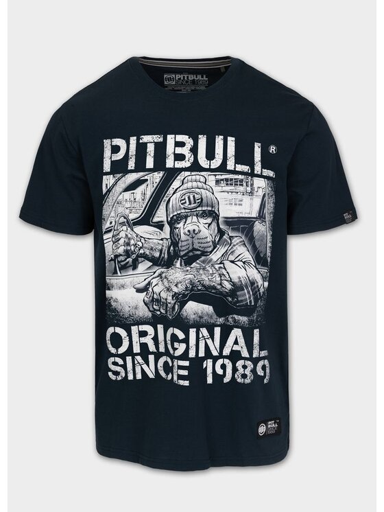 PITBULL PITBULL T-Shirt Koszulka męska DRIVE XXL Granatowy Regular Fit