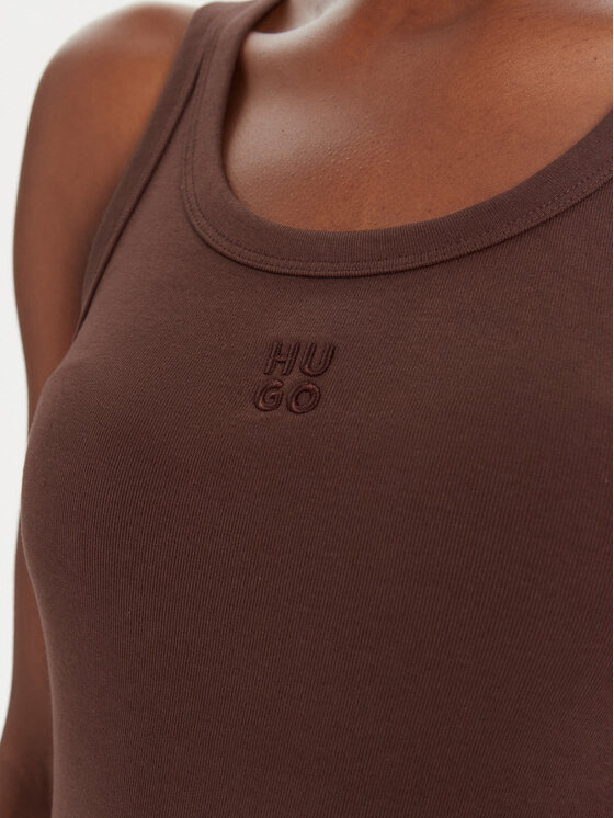 HUGO HUGO Top Datamia 50514489 Rjava Slim Fit