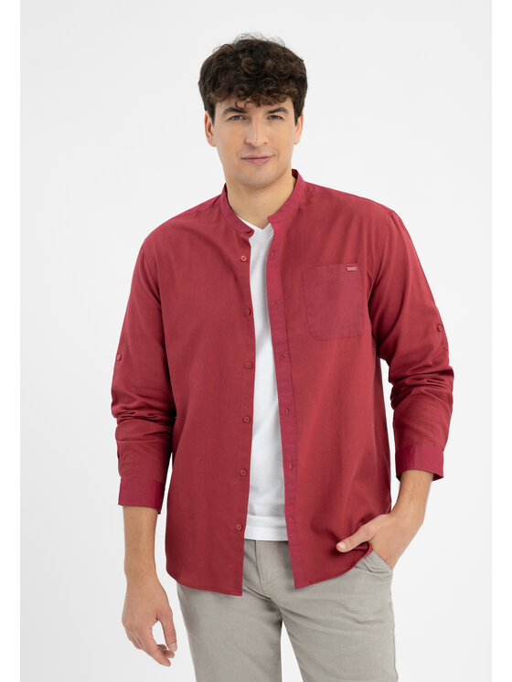 Volcano Volcano Koszula K-BASTO Czerwony Regular Fit