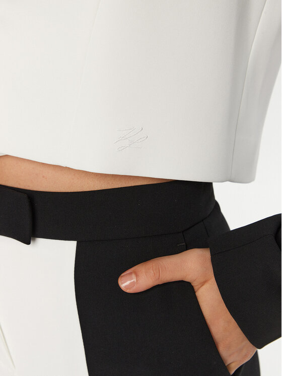 KARL LAGERFELD KARL LAGERFELD Sakko A1W14044 Weiß Relaxed Fit