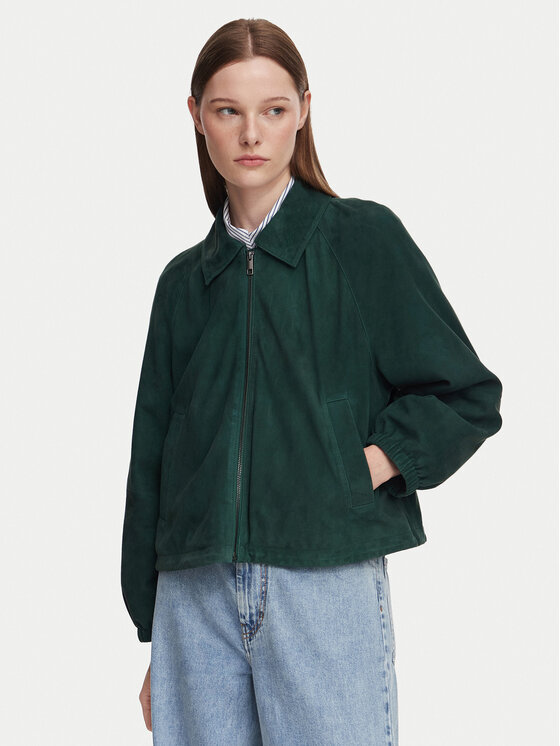 Weekend Max Mara Geacă de piele Zuppa 2625446011 Verde Regular Fit