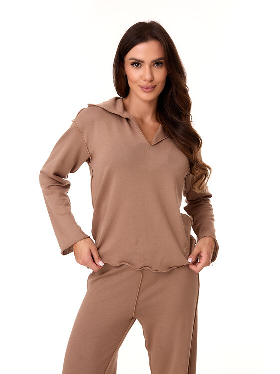 MANDRAGORA MANDRAGORA Bluza Comfy Beżowy Over Fit