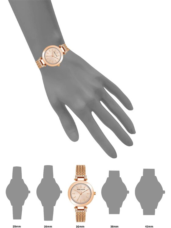 Anne Klein Anne Klein Zegarek AK-1906RGRG Złoty