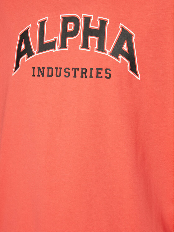Alpha Industries Alpha Industries T-Shirt College 146501 Czerwony Relaxed Fit