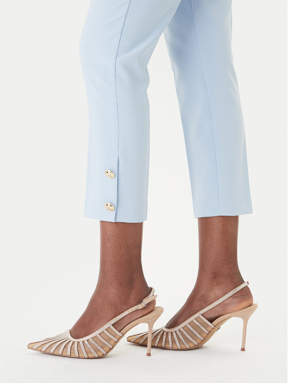 Rinascimento Rinascimento Pantaloni di tessuto CFC0128641003 Celeste Slim Fit