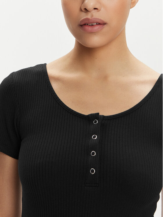 Pieces Pieces Kleid für den Alltag Kitte 17146324 Schwarz Slim Fit