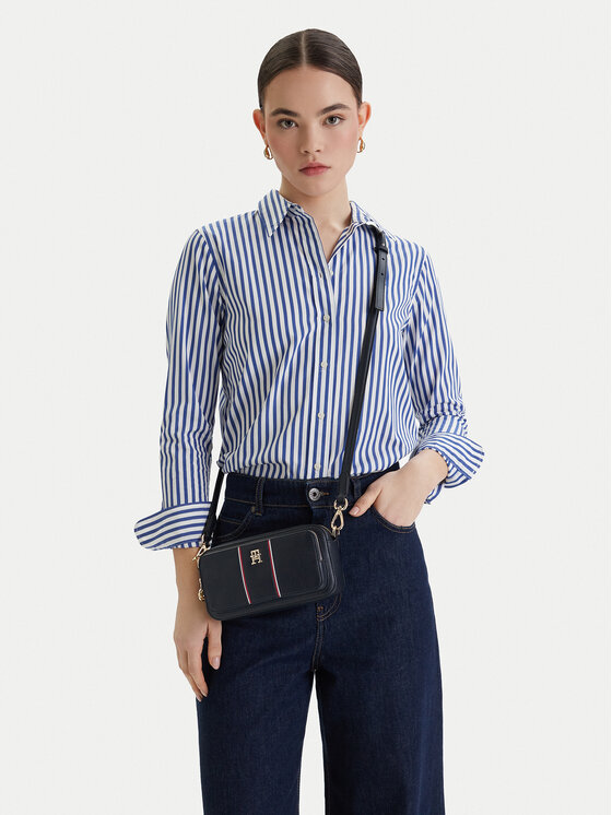 Tommy Hilfiger Tommy Hilfiger Ročna torba Th Daily Camera Bag Corp AW0AW18640 Mornarsko modra