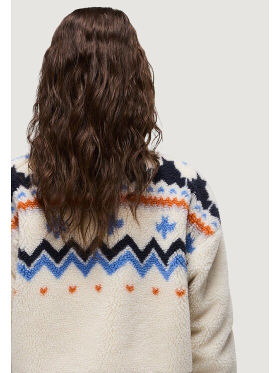 Napapijri Napapijri Μπουφάν δερμάτινο T-ANSEI FZ W Λευκό Casual Fit