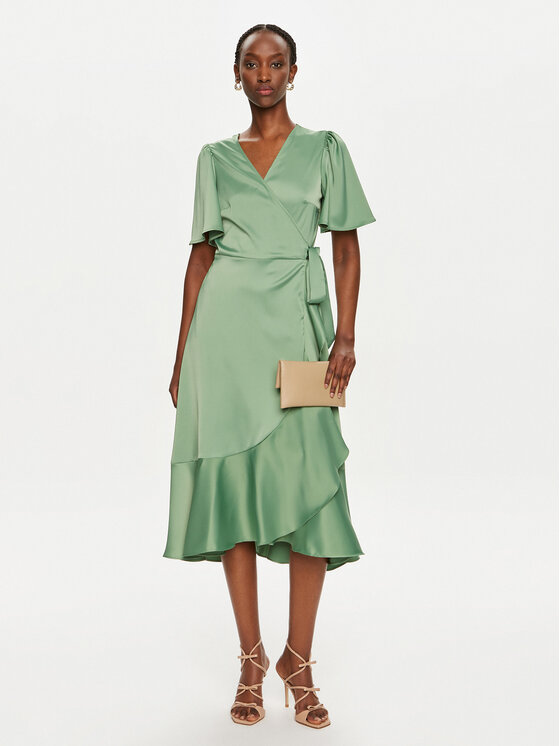YAS YAS Cocktail obleka Thea 26028890 Zelena Standard Fit