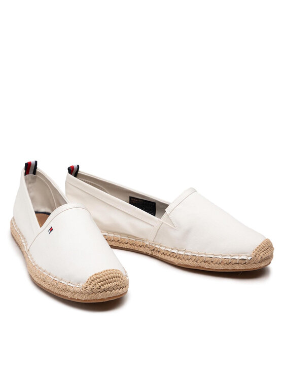 Tommy Hilfiger Tommy Hilfiger Espadrilles Basic Tommy Flat Espadrille FW0FW04827 Balts