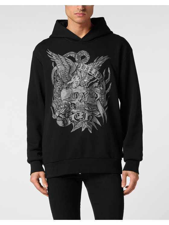 PHILIPP PLEIN PHILIPP PLEIN Mikina 18867 Čierna Regular Fit